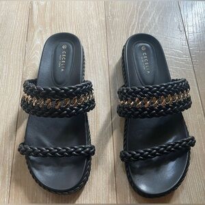 Cecelia New York braided 2 strap sandal sz 10